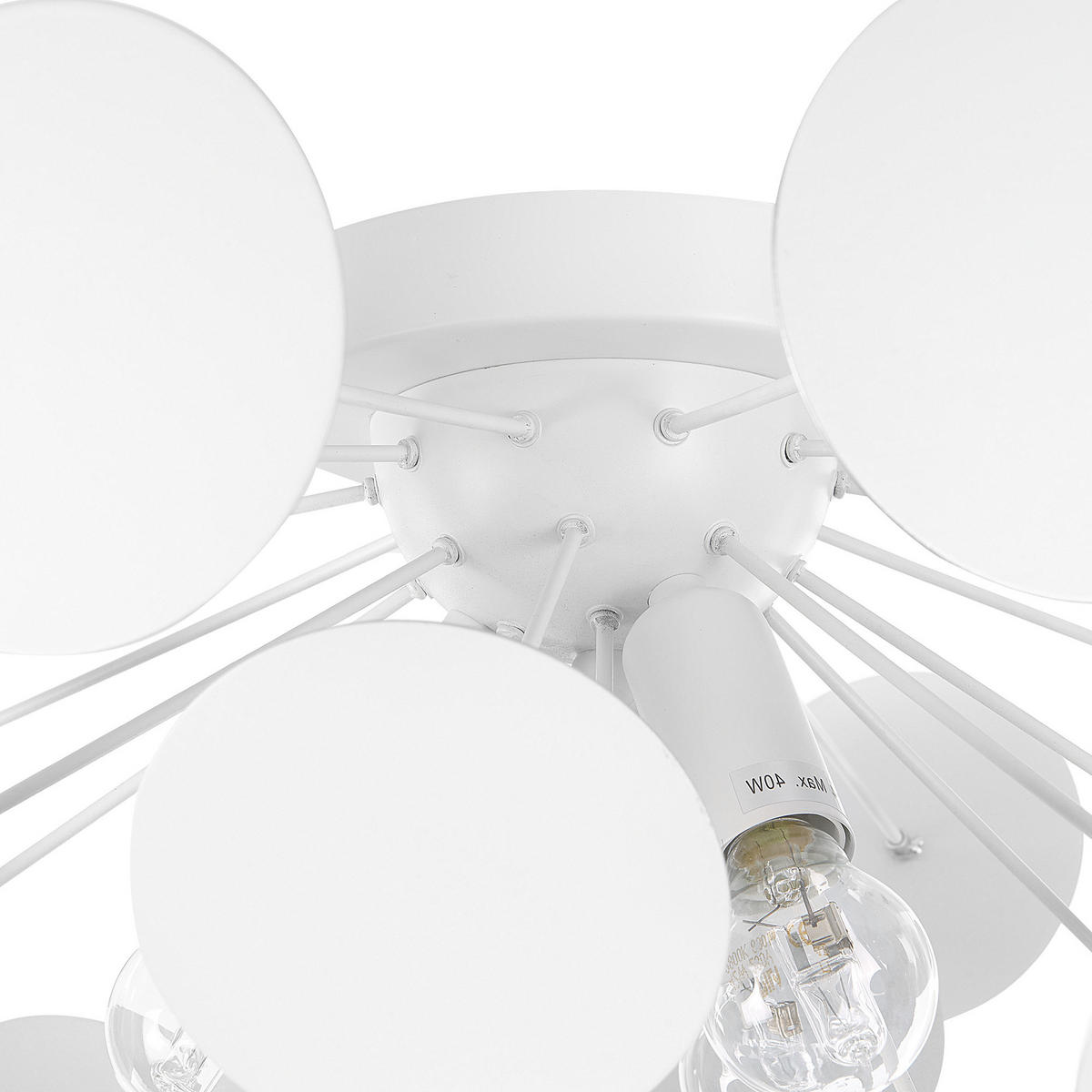 HÄNGELEUCHTE Maritsa 44/44/129 cm - Weiß, Metall (52/52/28cm) - Beliani