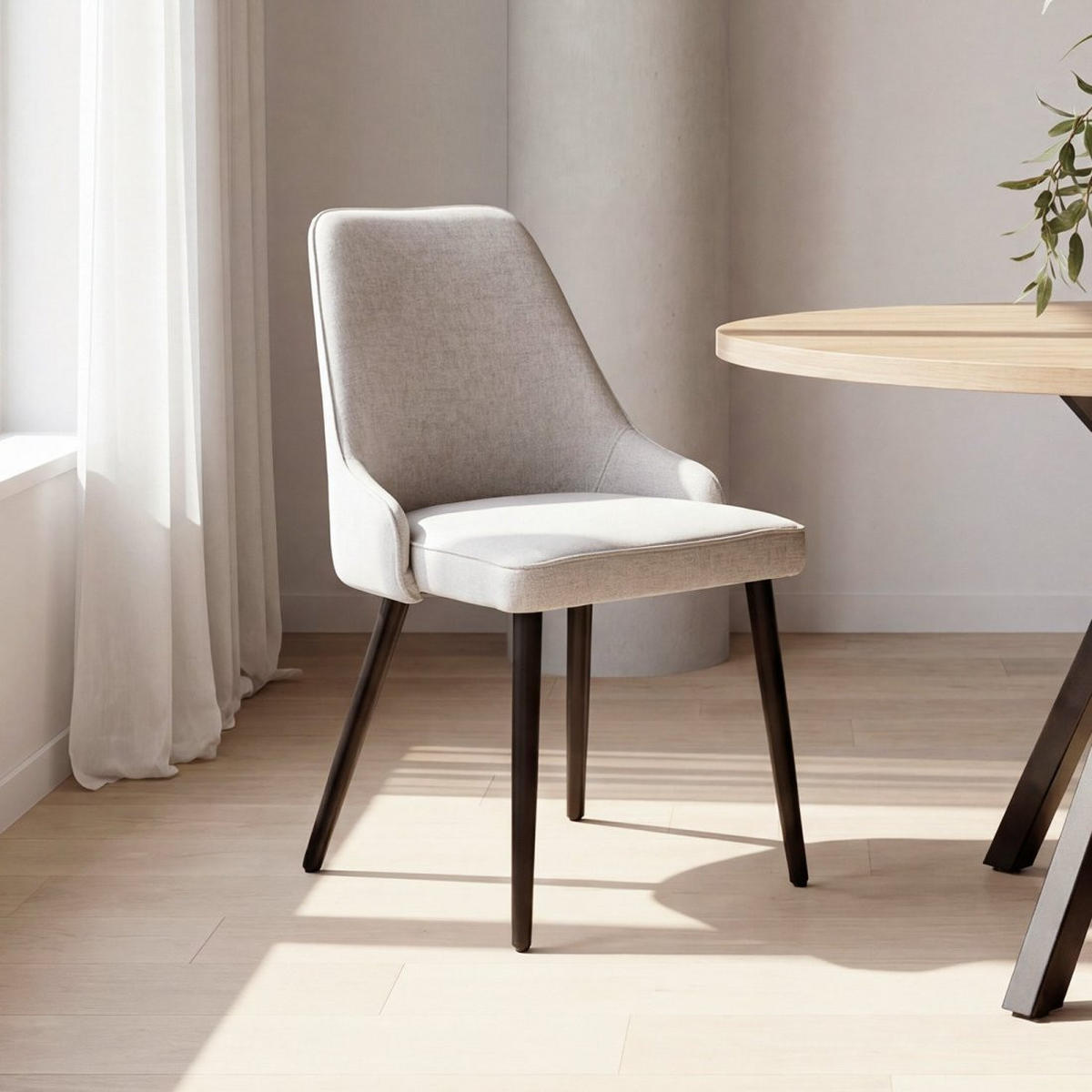 ESSZIMMERSTUHL Nika Grau 52 cm x 87 cm 2er-Set - Grau, Textil (52/87/58cm) - Klast Home