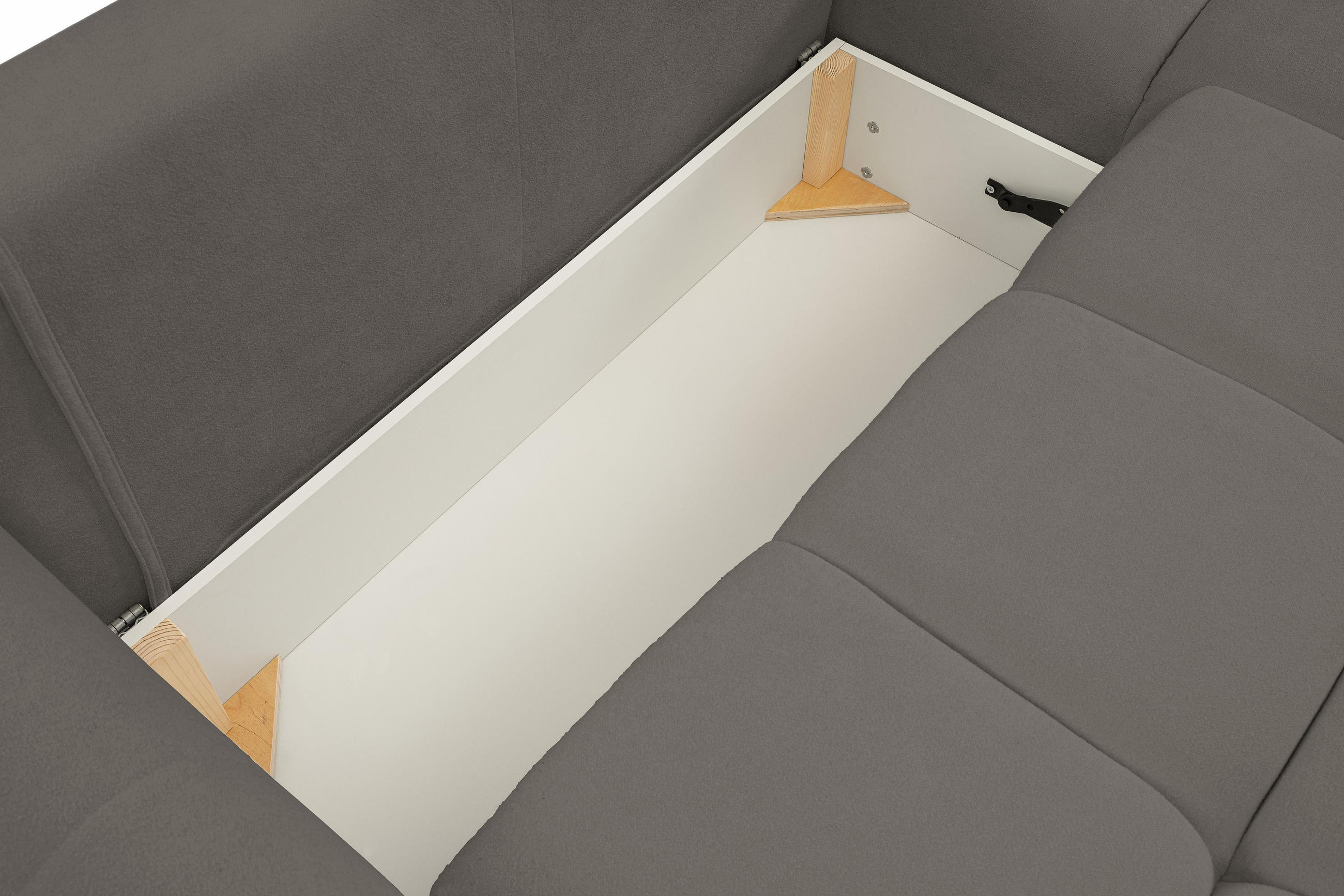 Thumbnail - Masseno Ecksofa, Grau, Holz, 3-Sitzer, L-Form,L-Form, 257x177 cm, Wohnzimmer, Sofas & Couches, Wohnlandschaften, Ecksofa...