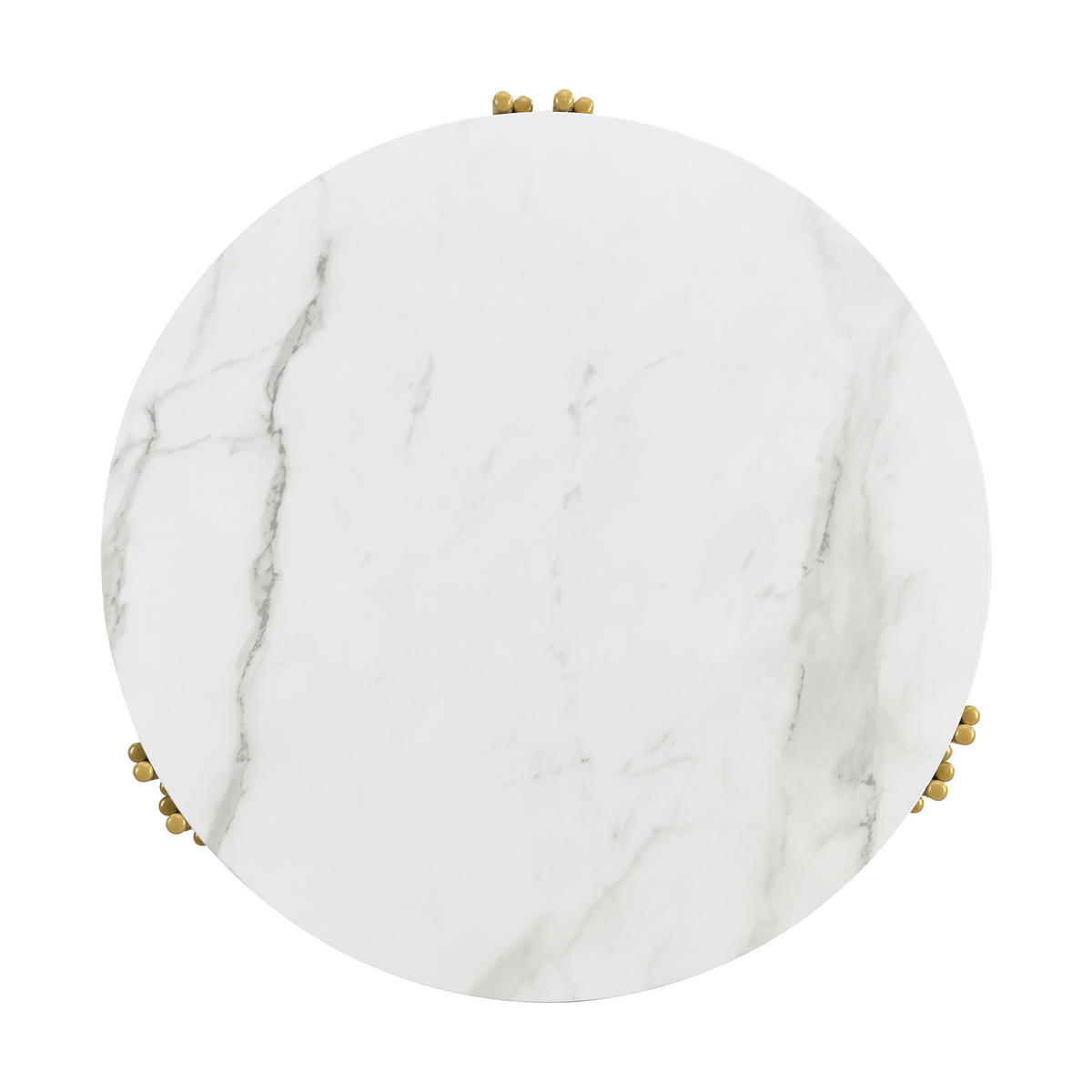 COUCHTISCH DE-031 MarbleNest 2-tlg. Weiß - Weiß, Holzwerkstoff (72/72/44cm) - ComfortXL