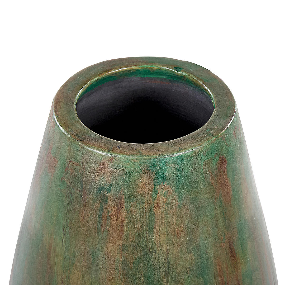 DEKOVASE Terrakotta grün Amfisa - Grün, Stein (50cm) - Beliani