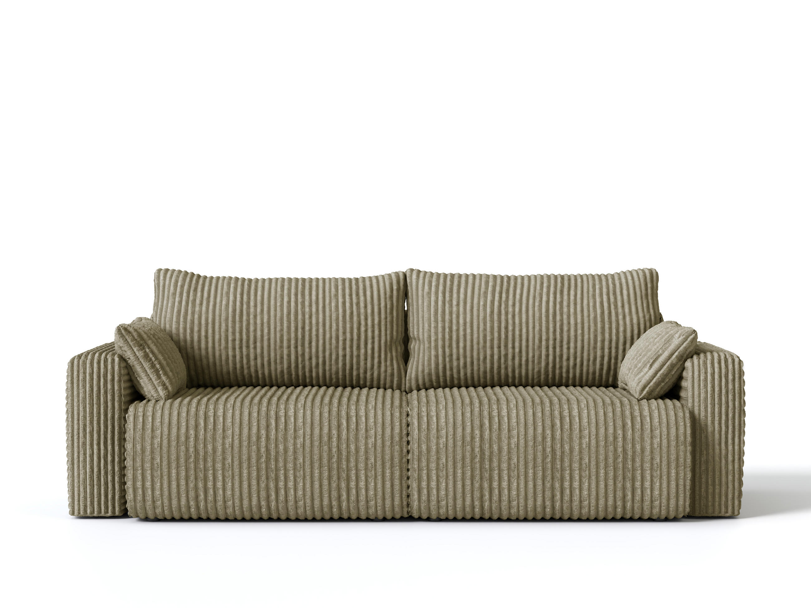 SOFA Kola mit Bettkasten und Schlaffunktion, Cordstoff - Beige, Holzwerkstoff (244/85/95cm) - 4ALL HOME
