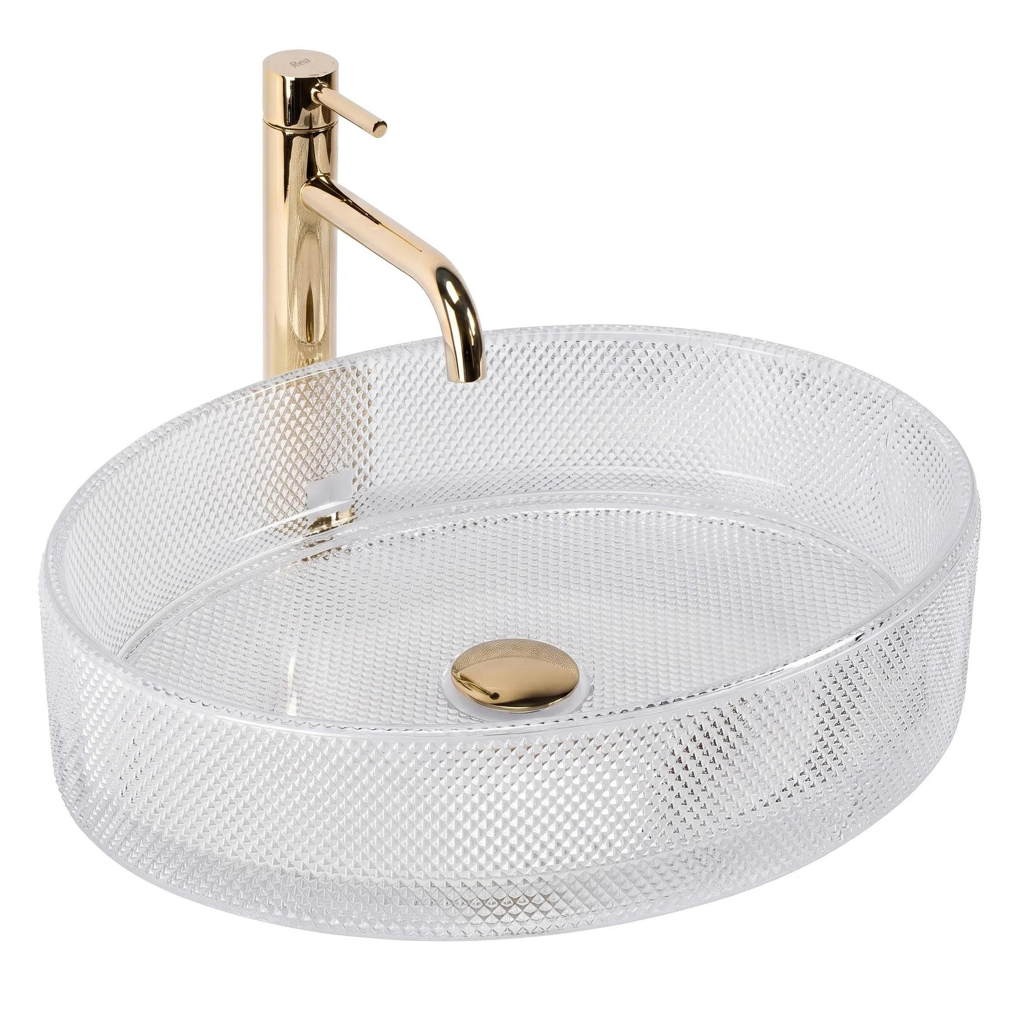 AUFSATZWASCHBECKEN Rea Mirella Transparent - Transparent, Glas (38/12.5/49.5cm) - REA