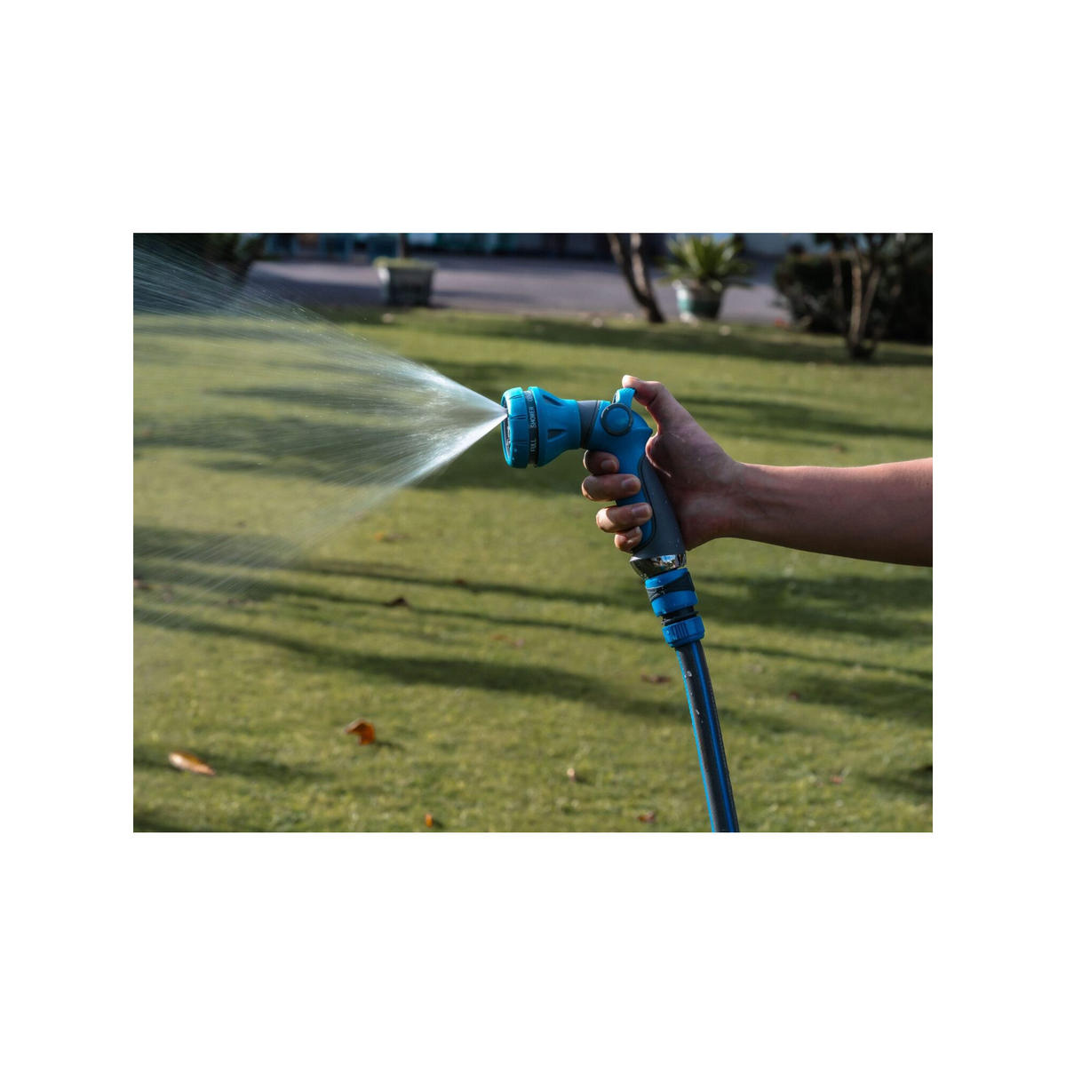 SPRITZPISTOLE - 8 Düsen - Komplettset mit Soft-Touch-Spritzrohranschlüssen - Blau, Kunststoff (5/17/23cm) - SUAN