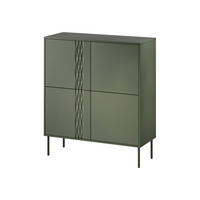 KOMMODE Tresse 4D - Grün, Holzwerkstoff/Metall (100/110/40cm) - MIRJAN24