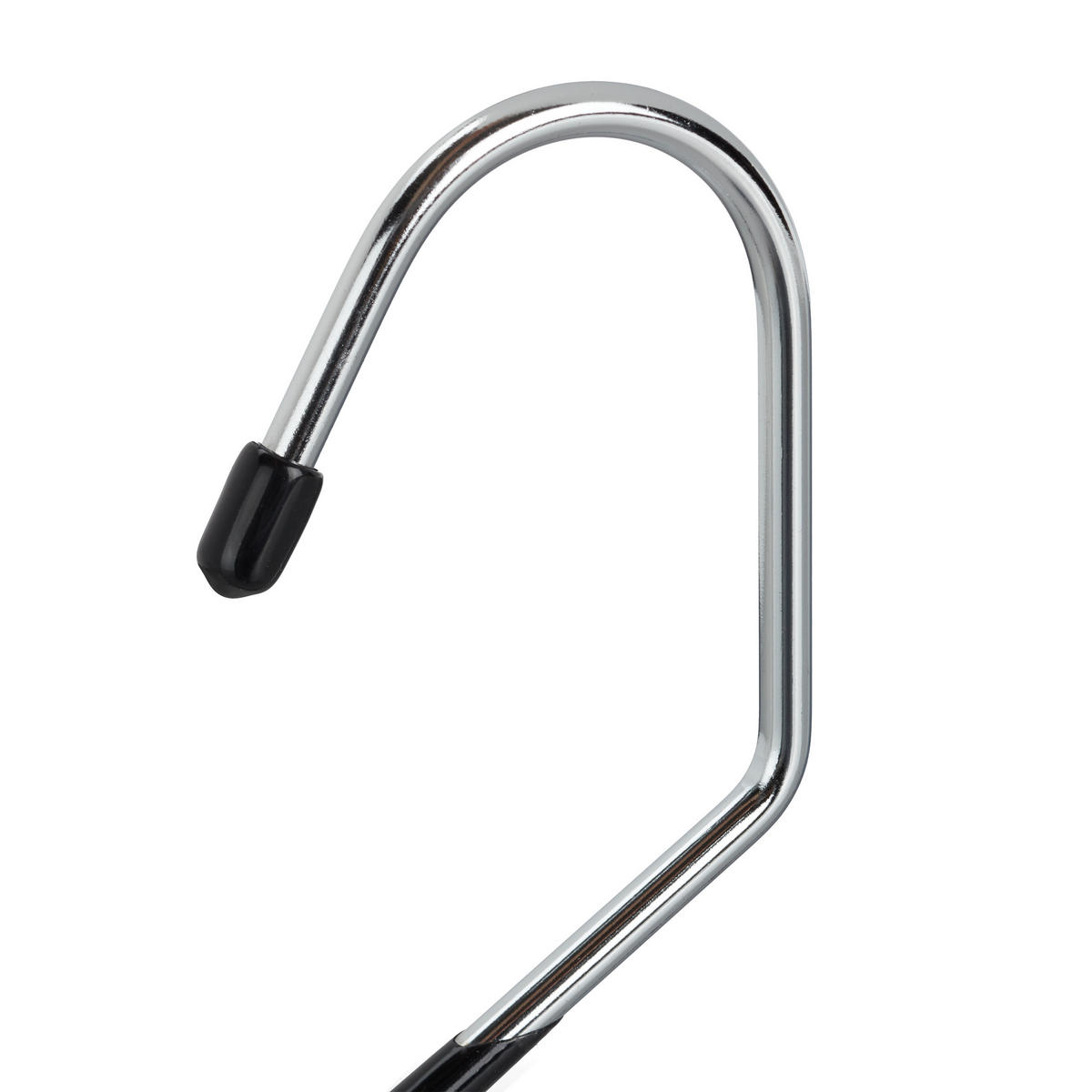 SET Hosenbügel - Schwarz, Kunststoff/Metall (18/0.5/35cm) - Relaxdays