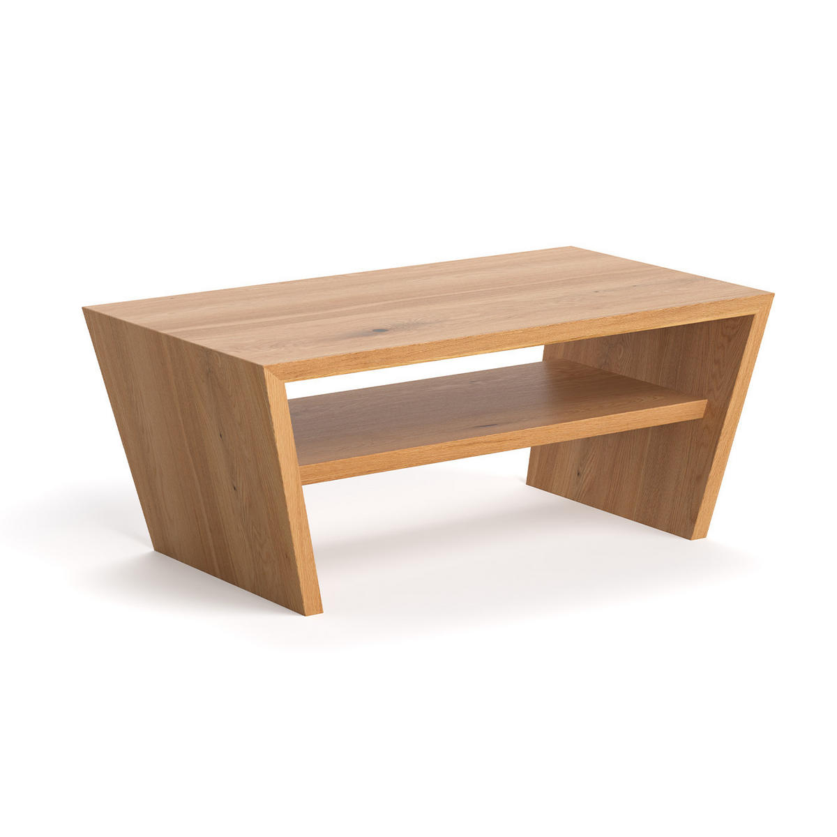 COUCHTISCH Corona aus massivem Eichenholz - Eichefarben/Braun, Holz (100/55/45cm) - Danzz