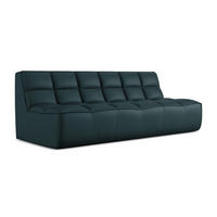 3-SITZER SOFA Kunstleder Blau - Blau/Petrol, Leder/Kunststoff (210/75/93cm) - Makamii