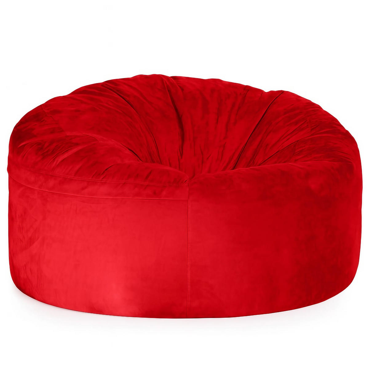 RIESEN-SITZSACK XXL JUMBO Velours 5ft - Rot, Textil (150/120/150cm) - Green Bean