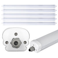 LED DECKENLEUCHTE Weiß glänzend 5er Set - Weiß, Kunststoff (120/6.5/5.8cm)