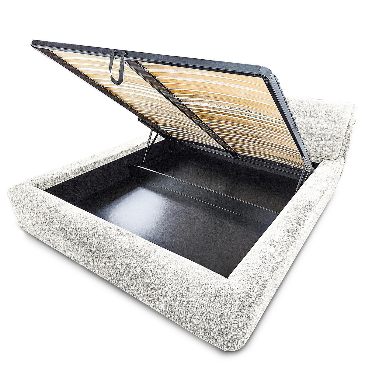 POLSTERBETT - Creme, Textil (180/200cm) - home24