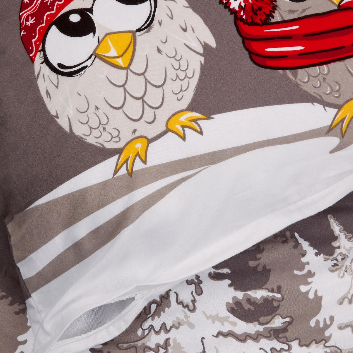 BETTWÄSCHESET Olsona - Feinbiber - 2-teilig - 135 x 200 cm - Grau - Grau, Textil (135/200cm) - SCHIESSER