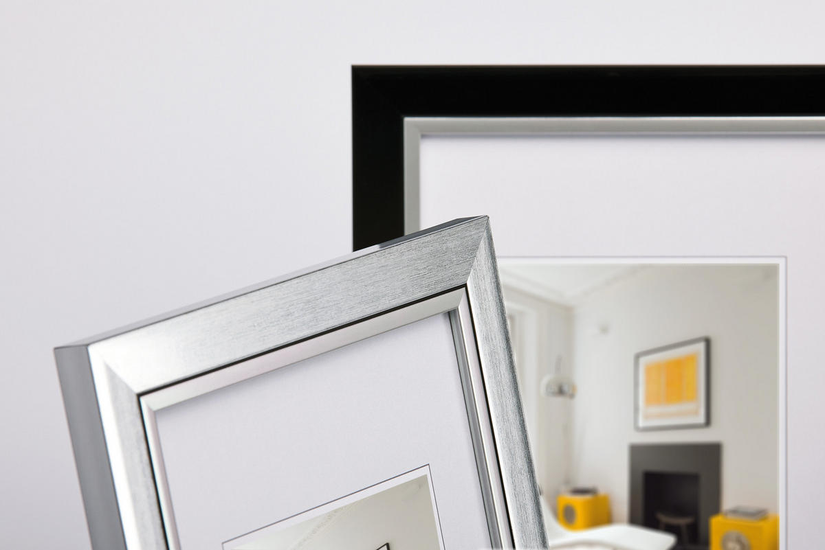 BILDERRAHMEN Metro Designrahmen 010X015 cm SCHWARZ - Schwarz, Kunststoff (15/20/1.6cm) - walther design