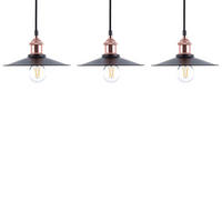 HÄNGELEUCHTE 3er-Set Swift 22/22/120 cm - Schwarz, Metall (22/22/120cm) - Beliani