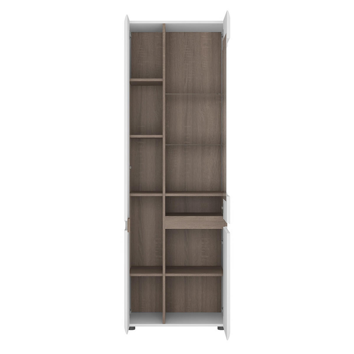 WOHNZIMMER-SET 3-TLG. Legnica-129 - Weiß, Holzwerkstoff (243/195/42cm) - Lomado