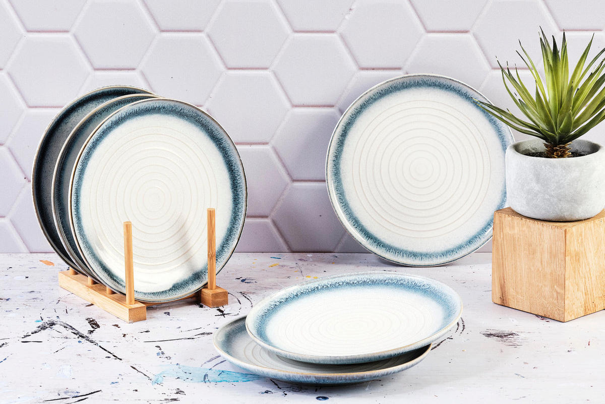 TELLER Cosmos Ø21,5cm - 6er-Set - Azur - Blau, Keramik (21.5cm) - Björn