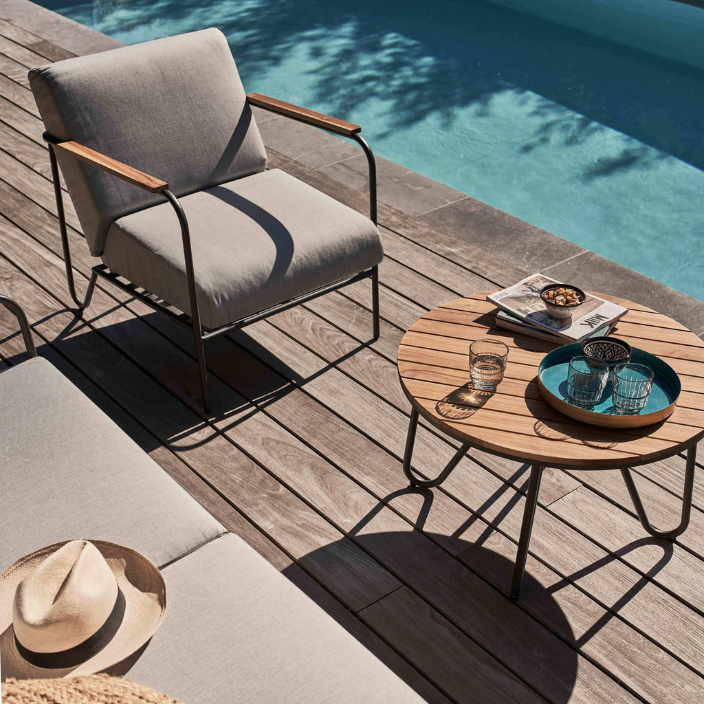 Thumbnail - Oviala Gartenmöbel, Grau, Metall, 4-Sitzer, Rechteckig, Gartenmöbel, Gartenmöbel-Sets