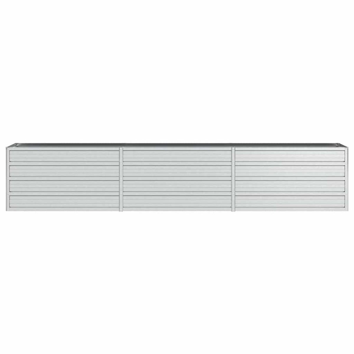 GARTEN-HOCHBEET 240x40x45 cm Verzinkter Stahl Silber - Silberfarben, Metall (240/45/40cm)