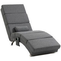 RELAXLIEGE, Massagefunktion, Dunkelgrau - Dunkelgrau, Metall (168/84/56cm) - HOMCOM