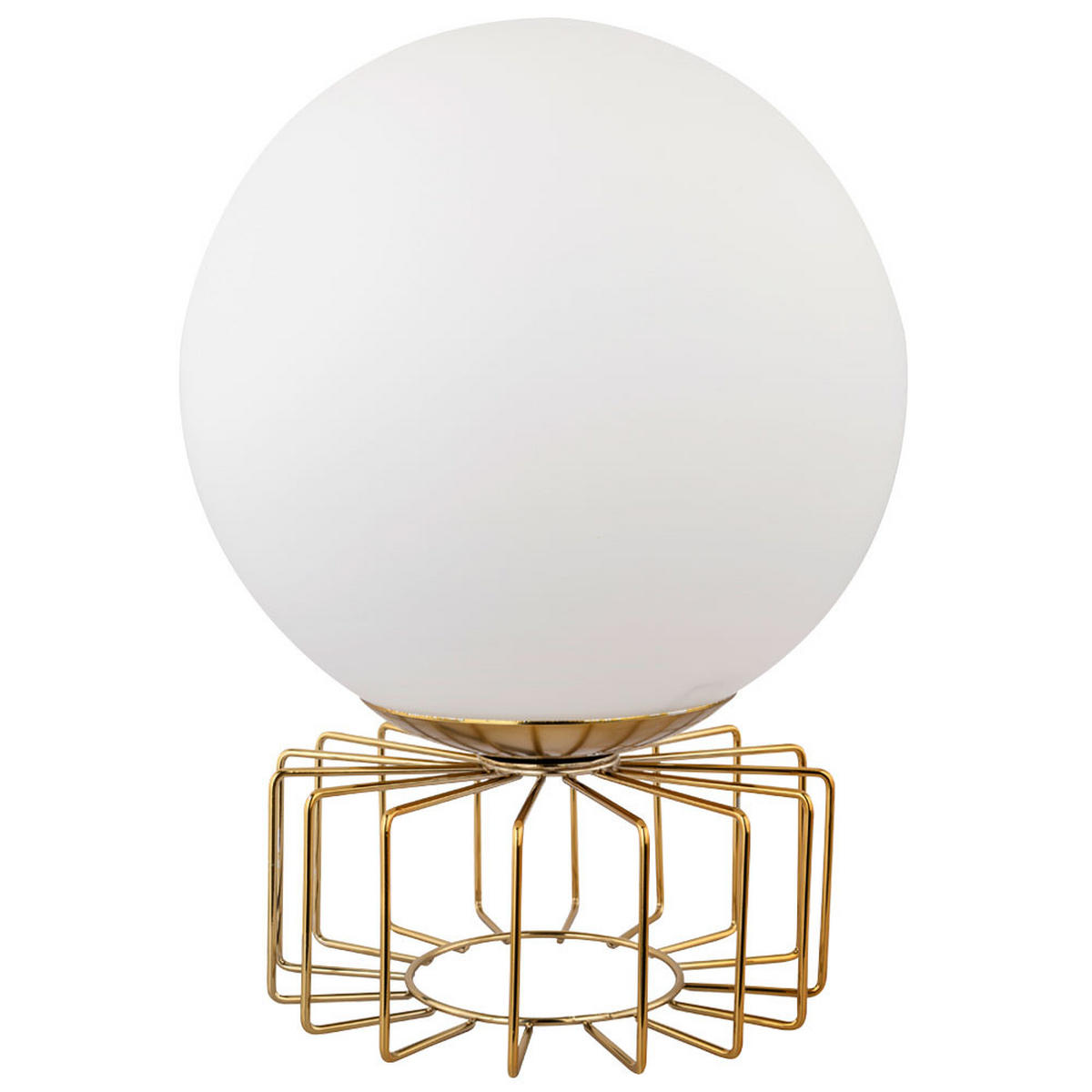 TISCHLEUCHTE BALU Metall Weiß - Weiß, Glas (15/15/20.3cm) - Globo Lighting