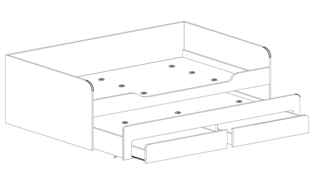 BETT MIT AUSZIEHLIEGE Rico weiß 96 / 197,5 / 80cm - Weiß, Holz/Holzwerkstoff (90/200cm) - Feldmann-Wohnen