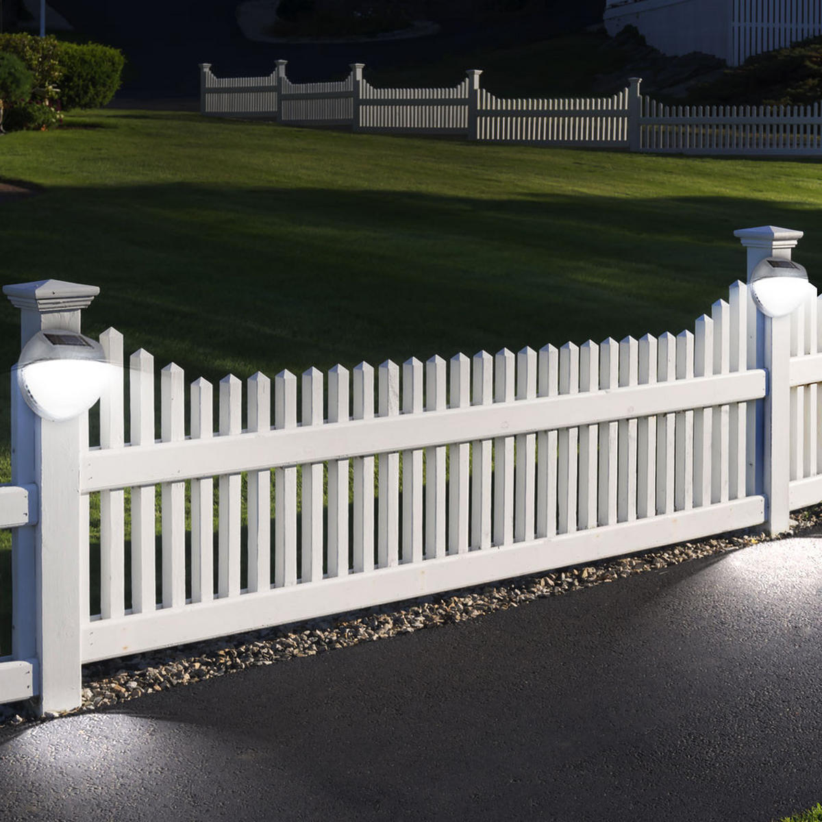 LED AUSSENLEUCHTE Kunststoff Grau 6er Set - Grau, Kunststoff (4/4/4cm) - Globo Lighting