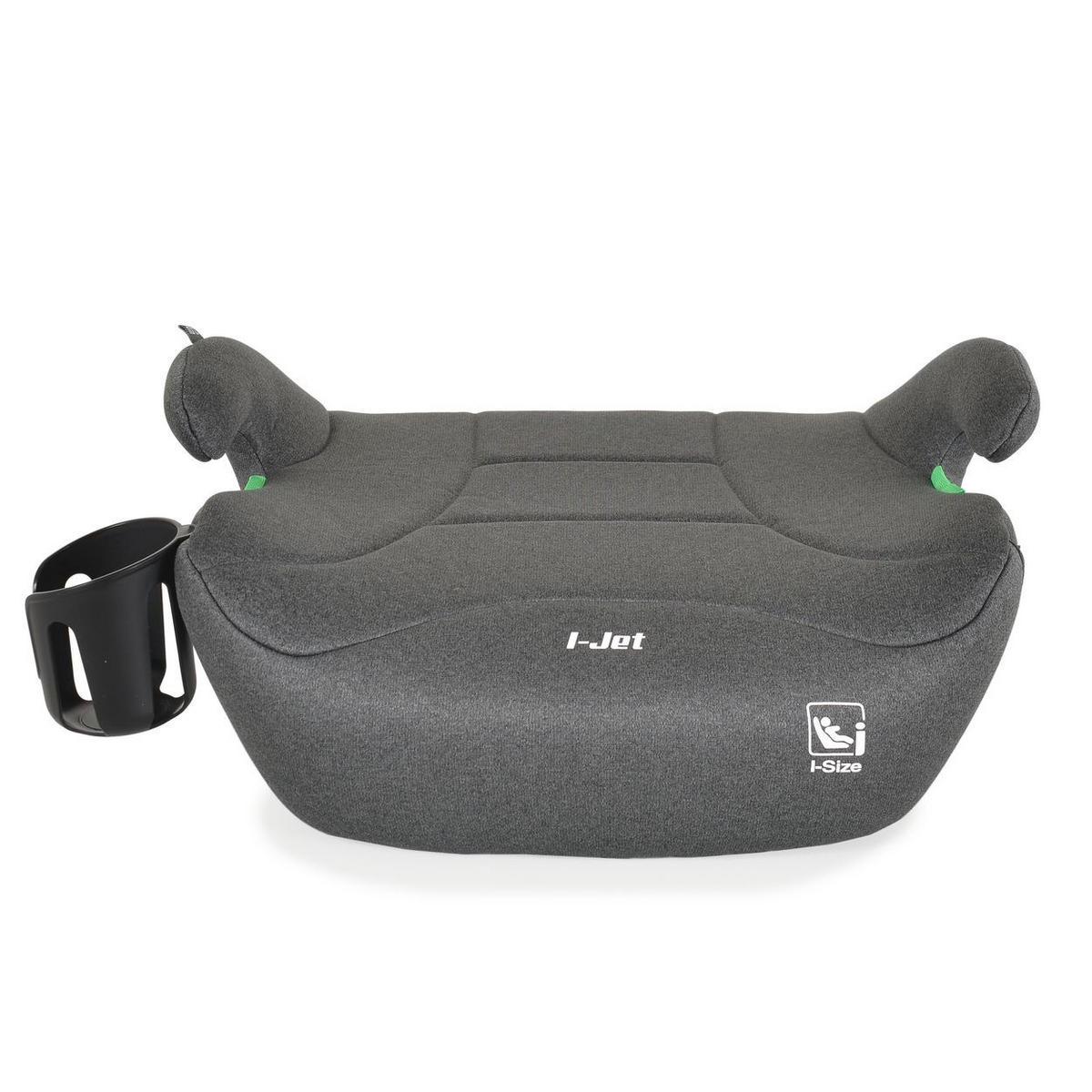 SITZERHÖHUNG i-Jet grau (125-150cm) Gruppe 3, Getränkehalter Isofix - Grau, Kunststoff (37/19/42cm) - Moni