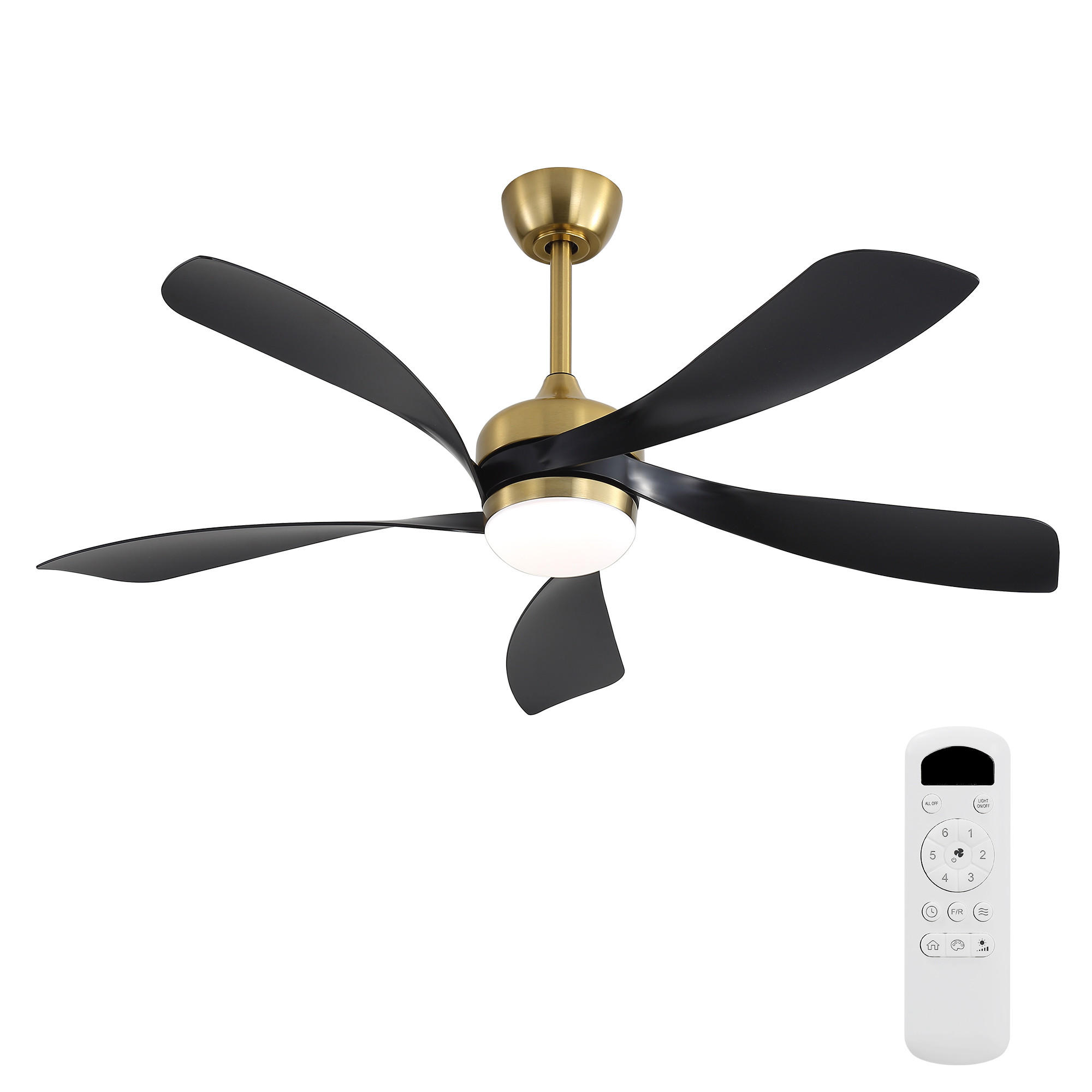 Casiva Deckenventilator Schwarz 132.08x26.8x132.08 cm