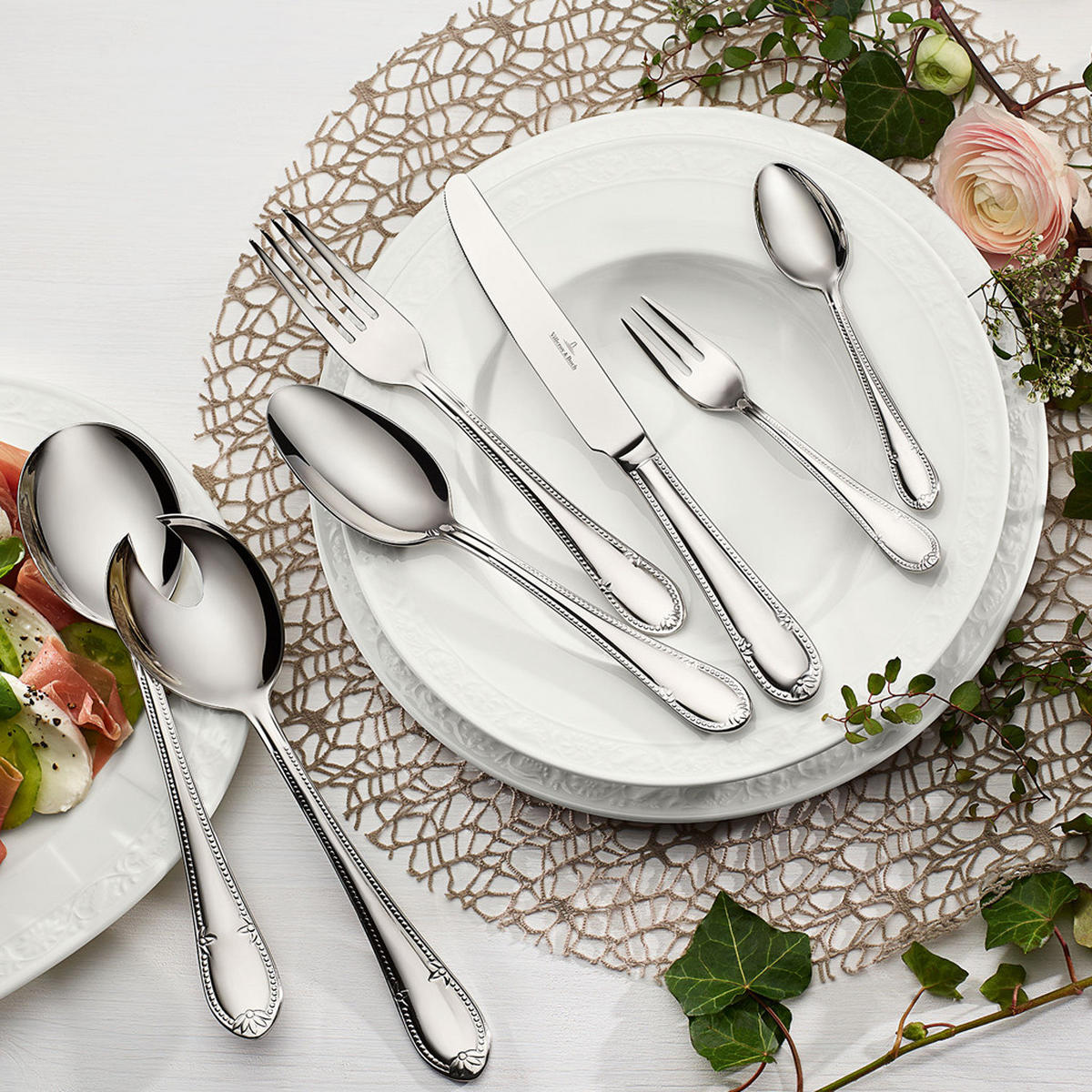 TAFELBESTECK Mademoiselle silber 68er Set - Silberfarben, Metall - Villeroy & Boch