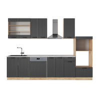 KUCHYŇSKÝ KOUT Fame-Line Tmavě šedá - medově dubová/tmavě šedá, kompozitní dřevo (300/81.6/60cm) - Vicco