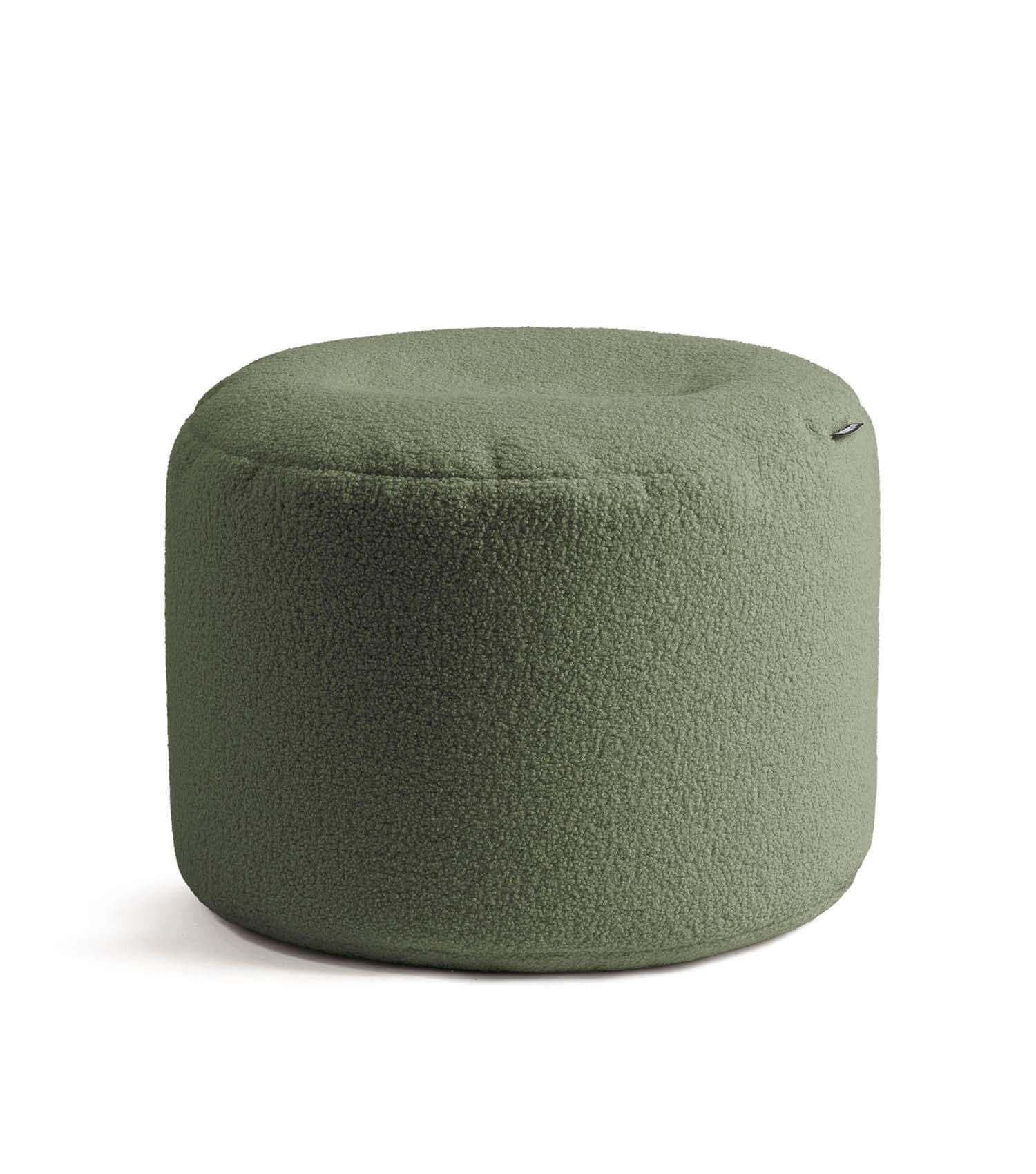 POUF XL Bouclé Mochi - Grün, Textil (60/40/60cm) - Mokebo