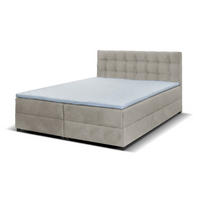 BOXBETT Malmo 180x200 cm mit Topper, zwei Bettkästen und Matratze, beige - Beige, Kunststoff (180/200cm) - Margaret Hadas24