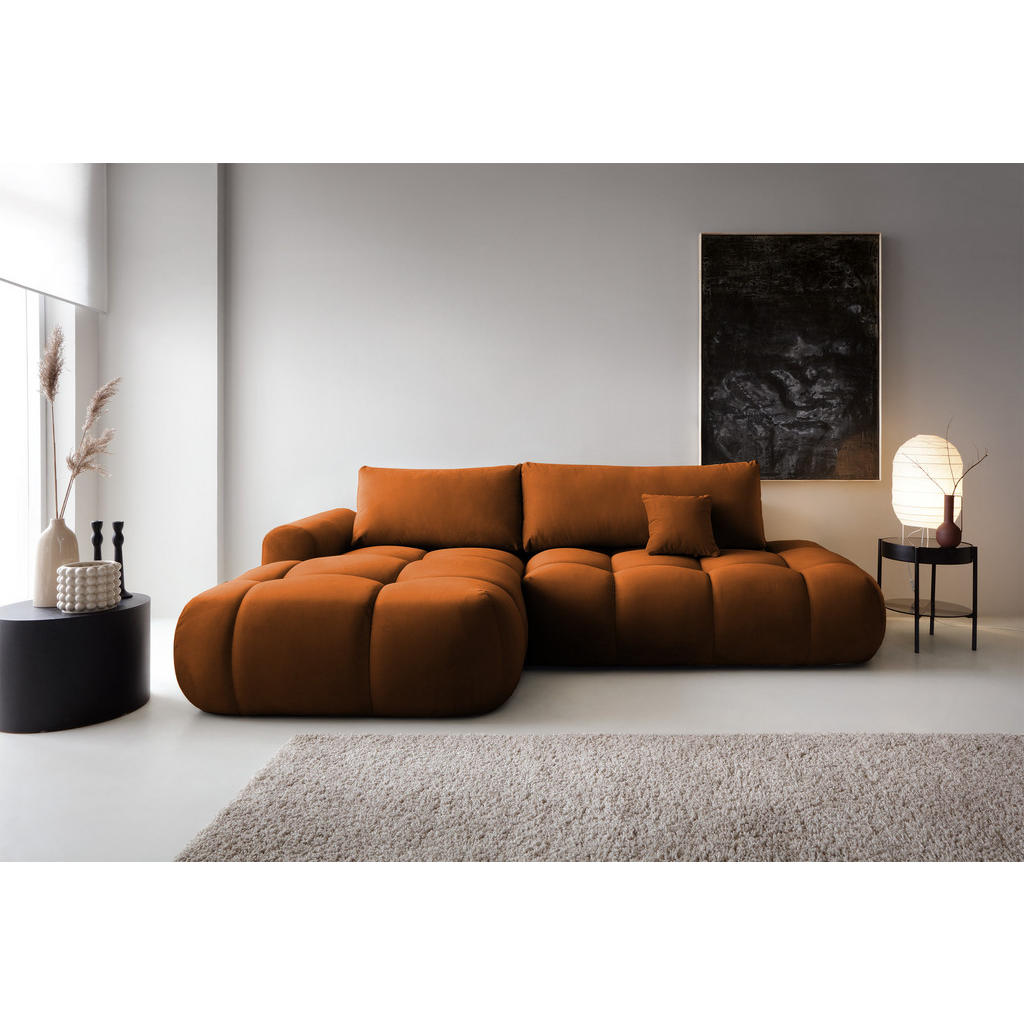 Thumbnail - Selsey Ecksofa, Kupfer, Textil, L-Form, Ottomane links, 284x167 cm, Wohnzimmer, Sofas & Couches, Wohnlandschaften, Eckso...