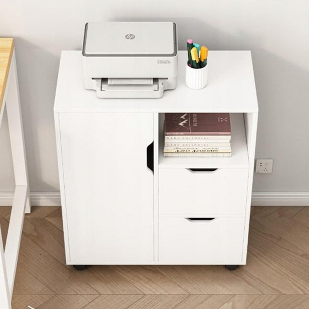 STANDKABINETT, weiß 60/70/35cm - Weiß, Holzwerkstoff (60/70/35cm)