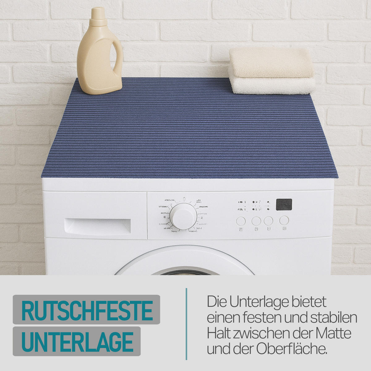 WASCHMASCHINENAUFLAGE 60x60 cm Blau - Blau, Kunststoff (60/60cm) - Bestlivings