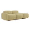 3-SITZER SOFA Rechts Strukturstoff Stoff Gelb - Currygelb/Gelb, Holz/Textil (258/73/95cm) - Makamii