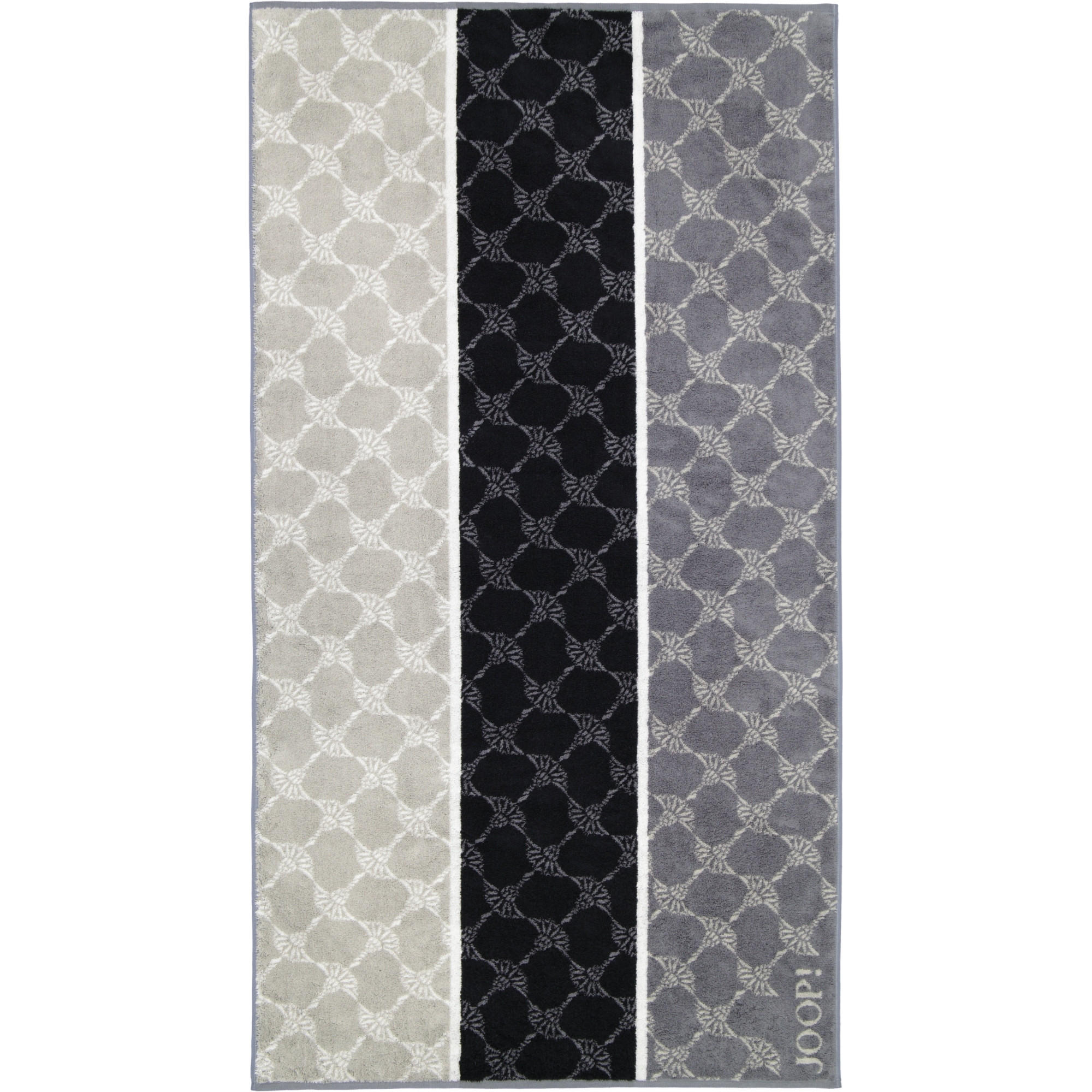 HANDTÜCHER SIGNATURE CORNFLOWER STRIPES 1657 SCHWARZ - 97 - Schwarz, Textil (80/150cm) - Joop!
