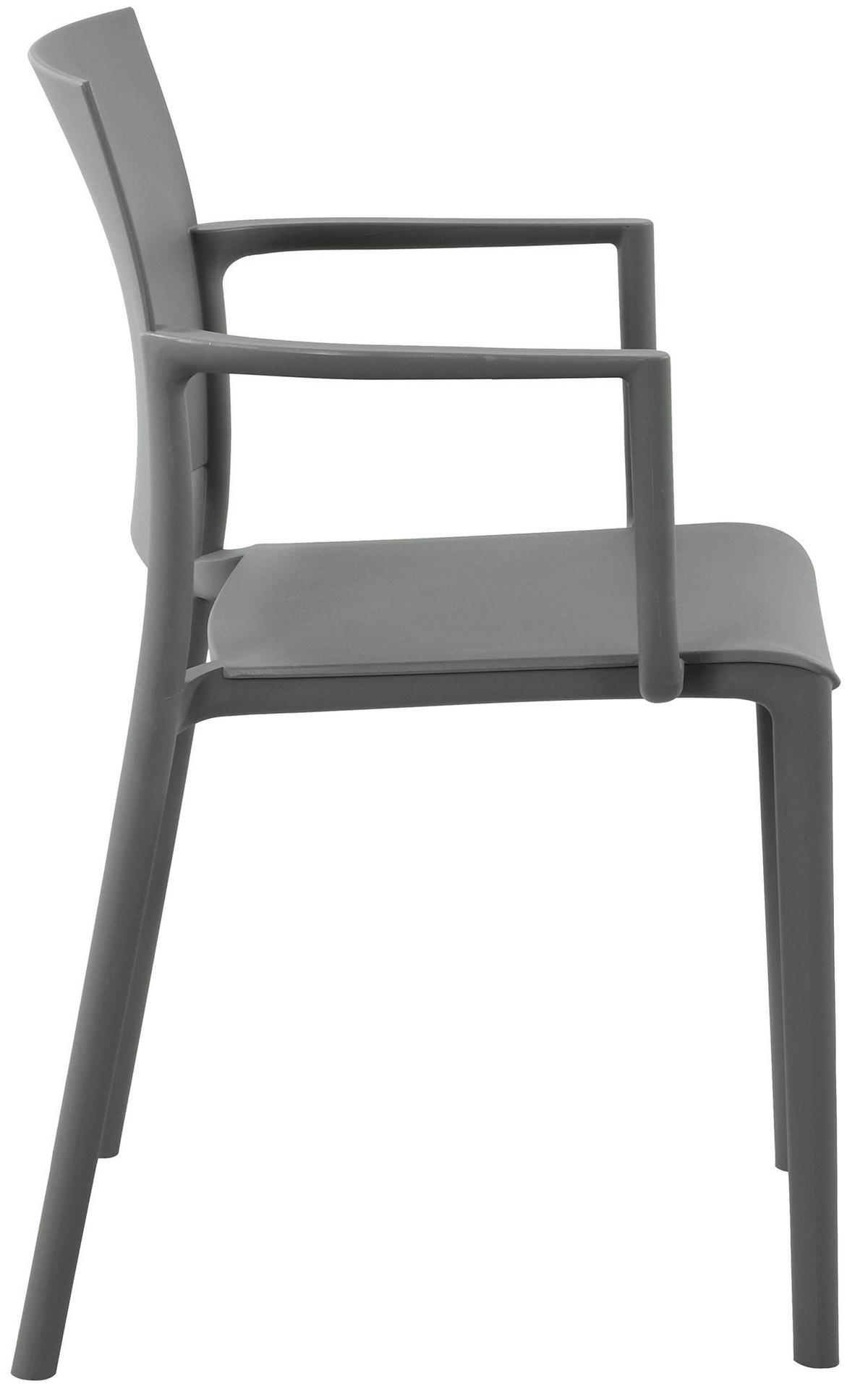 GARTENSTUHL Kunststoff Dunkelgrau - Dunkelgrau, Kunststoff (57/81/52cm) - CLP
