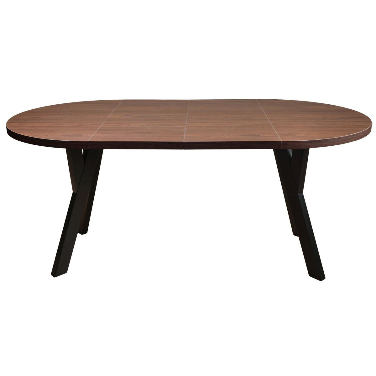 JEDÁLENSKÝ STÔL Osenness rozkladací orech/čierna, 100 x 180 x 100 cm - čierna/farba orecha, drevo/kompozitné drevo (100/100/76.5cm) - Selsey