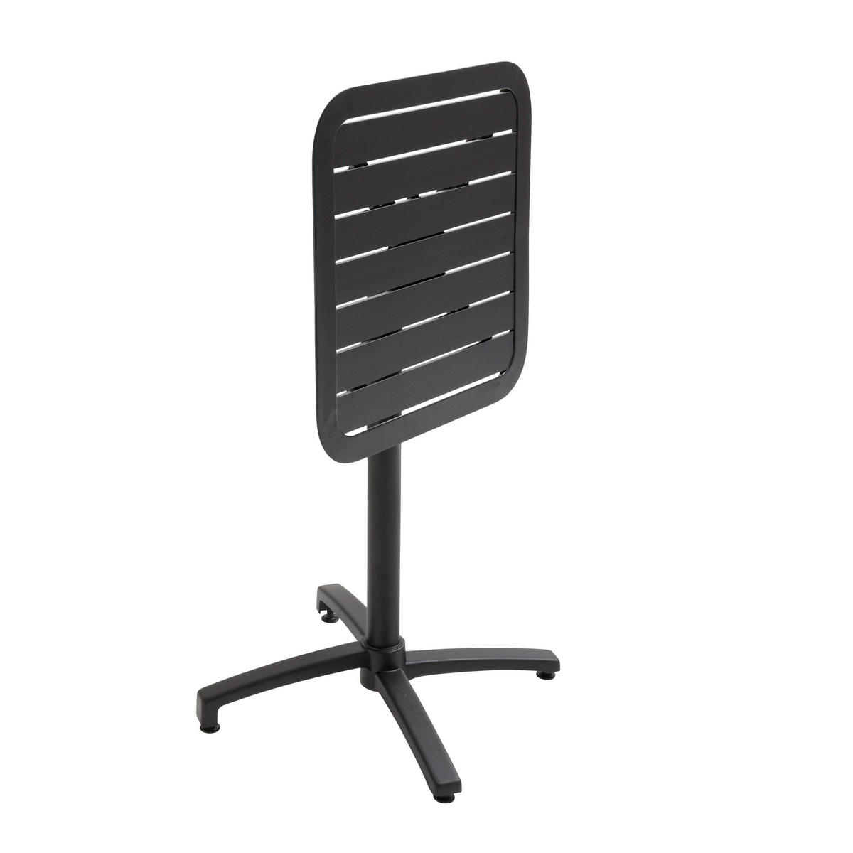 TERRASSENTISCH 70 X 70 cm, Schwarz - Schwarz, Metall (60/60/72cm) - Oviala