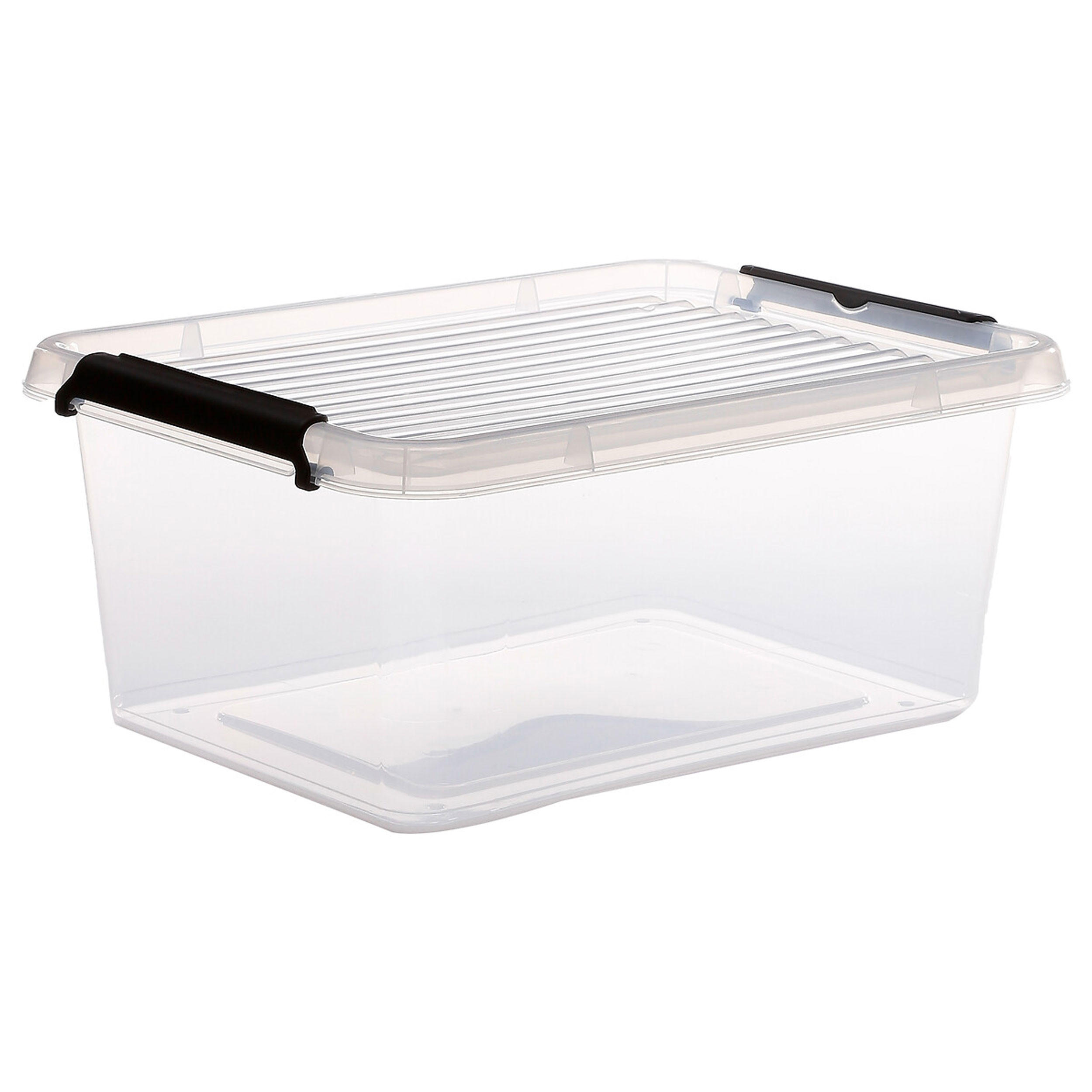 AUFBEWAHRUNGSBOX Clip N Box, PP-Kunststoff, Transparent, 12.5 Liter - Transparent, Kunststoff (29/16.5/39cm) - 5five Simply Smart