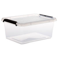 AUFBEWAHRUNGSBOX Clip N Box, PP-Kunststoff, Transparent, 12.5 Liter - Transparent, Kunststoff (29/16.5/39cm) - 5five Simply Smart