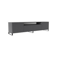 TV-SCHRANK Noe III 200 cm, dreitürig, graphit - Grau, Kunststoff (200/53/41cm) - Margaret Hadas24