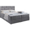 BOXBETT KERLO 180x200 cm mit Matratze und Topper - Grau - Grau, Holz (180/200cm) - MASSENO