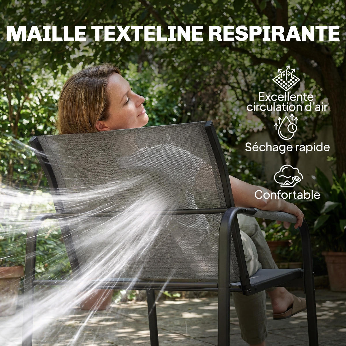 GARTENSET DE-13524 Grau - Grau, Metall - ComfortXL