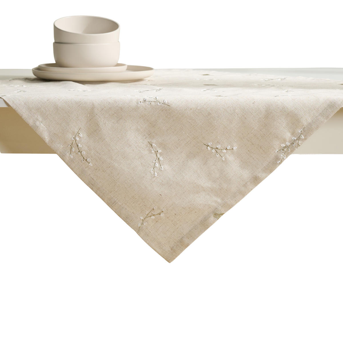 TISCHDECKE Bazinka - Beige, Textil (80/80/1cm) - home&you