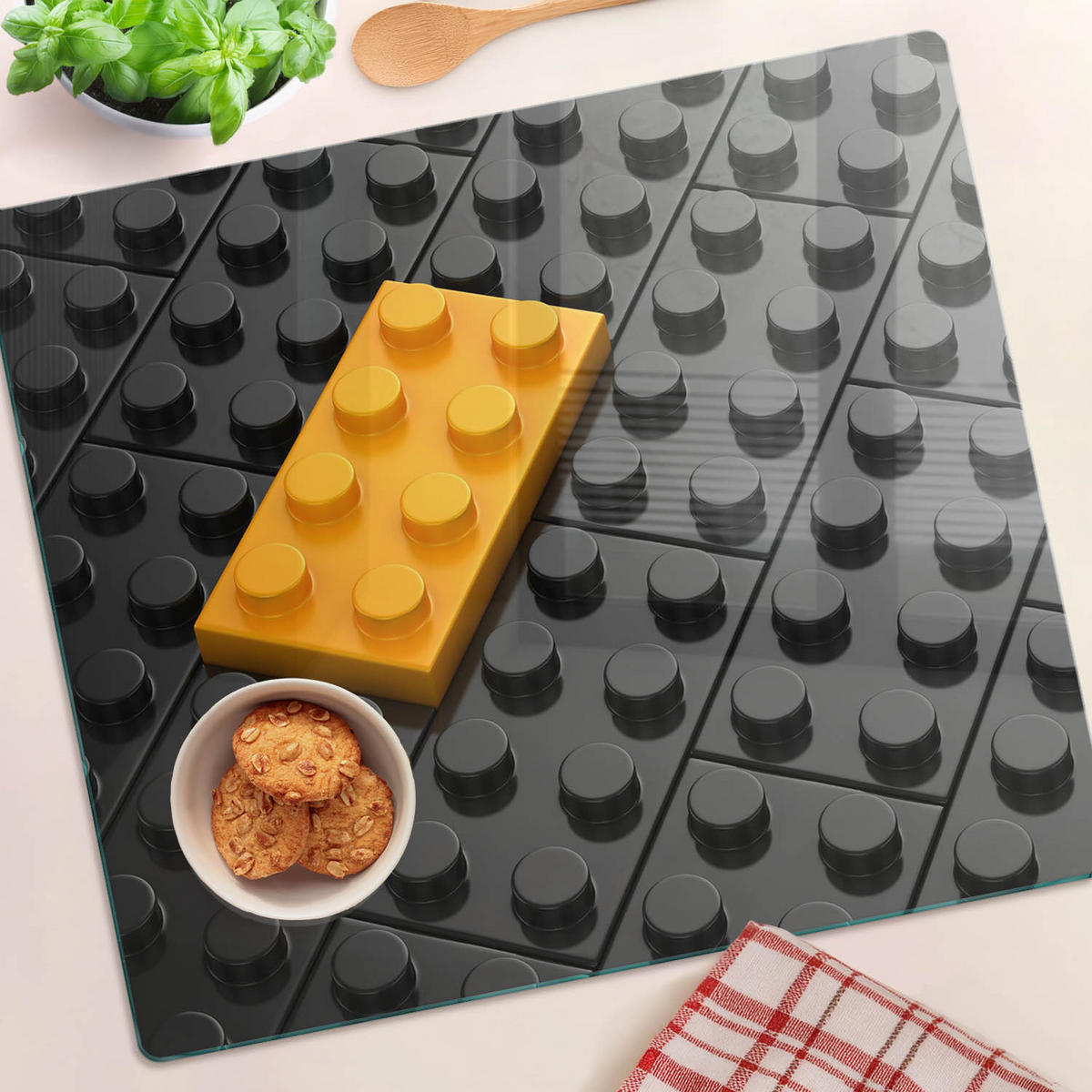 GLASPLATTE 60x52 cm Lego - Gelb, Glas (60/0.4/52cm) - TULUP