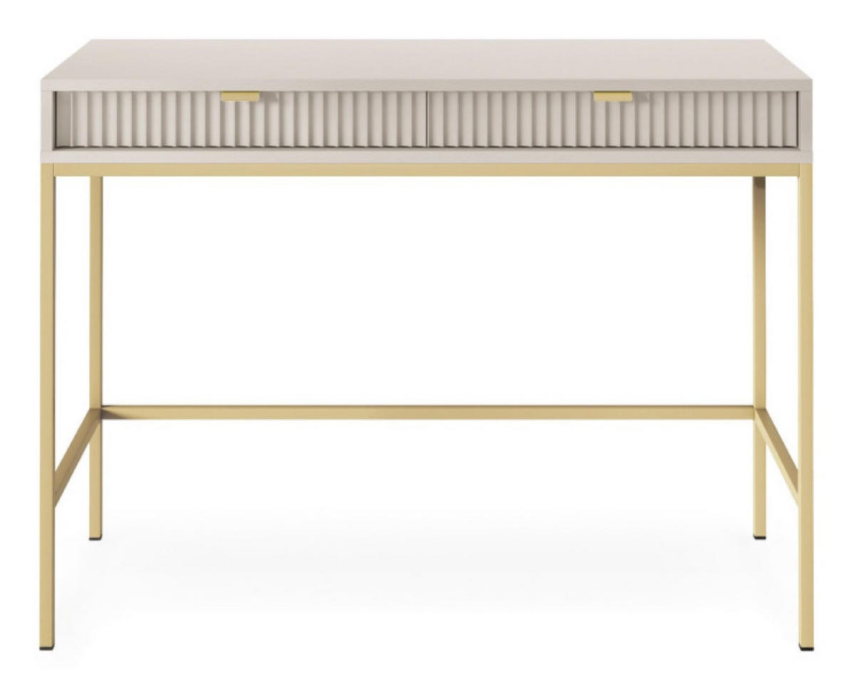 KONSOLE Kaschmir NEW Mit Goldfarbenen Beinen - Beige, Holzwerkstoff (104/104/77cm) - Sepro Meble