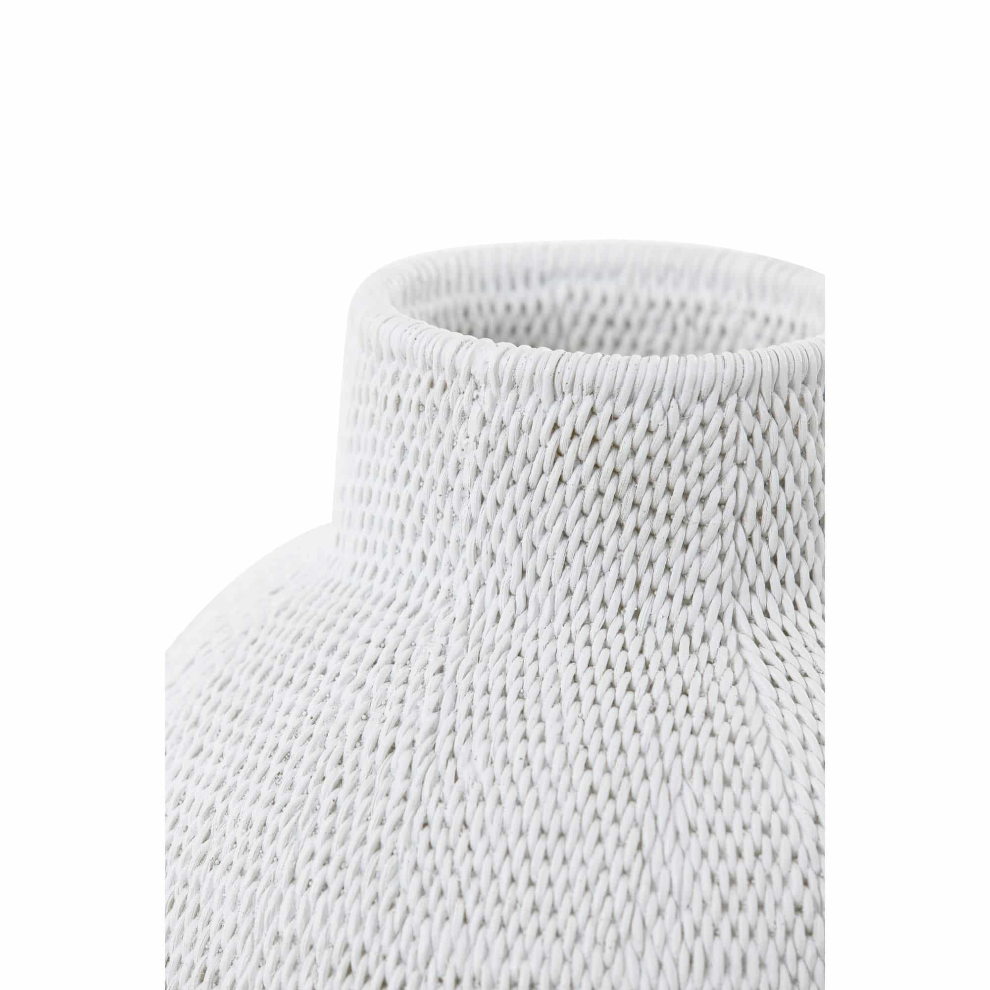 VASE Mashaba Weiß 40/40/60 cm - Weiß, Kunststoff (60cm) - Light & Living