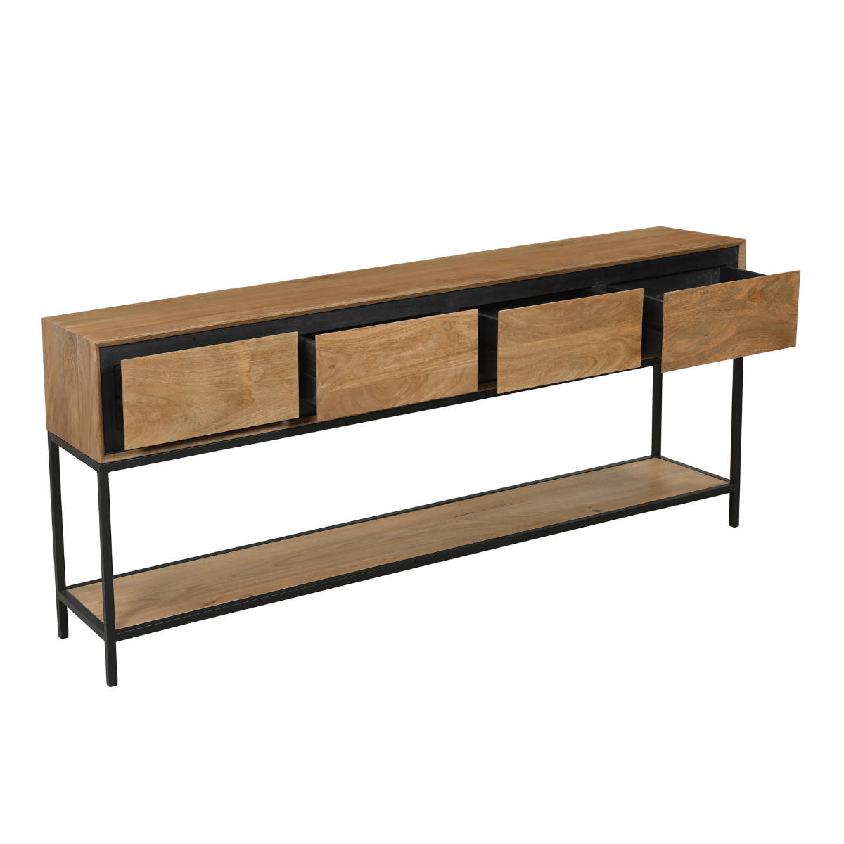 SIDEBOARD Hardwood Mangoholz 180 cm / 35 cm Natur - Naturfarben, Holz (180/76/35cm) - Villa Möbel